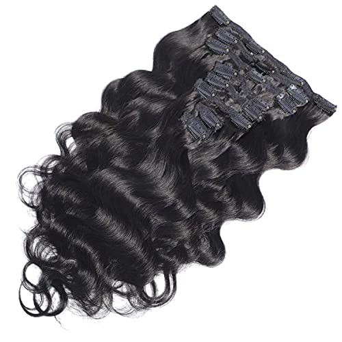 Clip In Hair Extensions Brazilian Body Wave 100% Unprocessed Virgin Human Hair Cheap 8 Pieces/Lot 125G With 16 Clips (20 Inch) #TOP2
