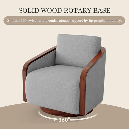 Sillón giratorio peluche gris miniatura 5