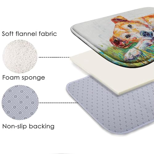 Tapis de Bain Mousse à Mémoire Antidérapant Lavable Machine