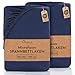 Produktbild NatureMark 2er Pack MICROFASER Spannbettlaken, Spannbetttuch Doppelpack in vielen Größen und Farben MARKENQUALITÄT ÖKOTEX Standard 100 | 180 x 200 cm - 200 x 200 cm - Navy blau