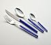 EME POSATERIE Dream Blu 35 - Set di Posate da Tavola in Acciaio Inox 18/0, Nichel Free, per 6 Persone, 24 Pezzi