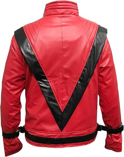 Red Leather Jacket For Boys - Kids Thriller Jacket2