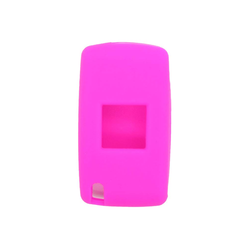 BROVACS Silicone Cover Protector Case Holder Skin Jacket Compatible with PEUGEOT CITROEN 3 Button Flip Remote Key Fob w/Light Symbol CV9305 Rose - Image 3