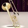 Bb Tenor Slide Trombone B Flat Brass Plated Trombone Instrument with Mouthpiece Cleaning Kit & Padded Case for Beginners Students
