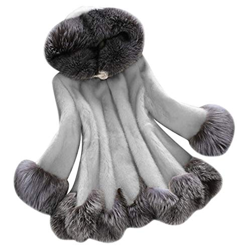 Zip Up Jacket Sherpa Coats for Women Mom Sweatshirt Hooded Cardigan(Gray,4XL)