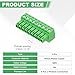 MECCANIXITY 4Pcs PCB Terminal Block, 300V 8A Male 9 Pin 3.5mm Pitch PCB Screw Mount Terminal Block Connector for Industrial Use, Electronic Projects, Green