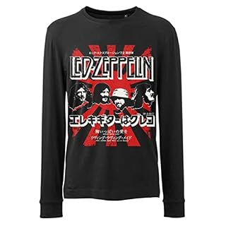 Rock Off Longsleeve LED Zeppelin (Japanese) Burst Black Officiel T-Shirt Hommes Unisexe - Les Beatles, Paul McCartney, John Lennon, RIngo Starr, George Harrison