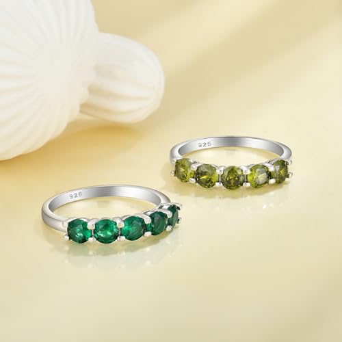 YL Stackable Rings for Women 925 Sterling Silver Eternity Ring Birthstone Wedding Band Anniversary Jewelry4