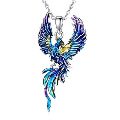 Hummingbird/Phoenix/Owl/Dove/Flamingo/Raven/Blue Jay/Cardinal/Peacock/Eagle/Parrot/Robin Necklace for Women 925 Sterling Silver Bird Pendant Necklace Animal Jewelry Gift for Mother Wife