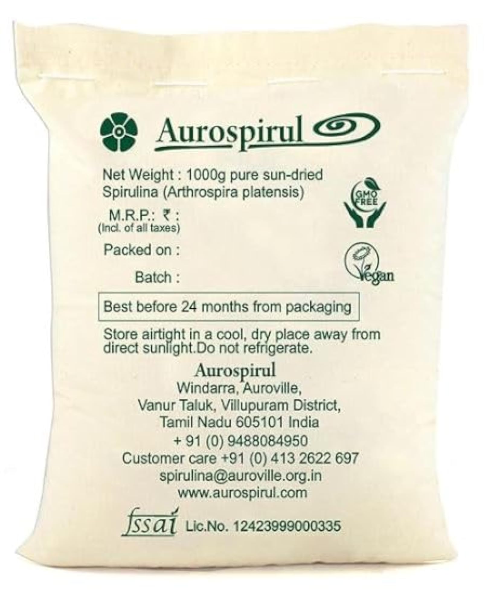 Aurospirul Sun-Dried Spirulina Crunchy 1 kg