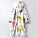 Odot Oversize Hoodie con Felpa, Estampado Animal Caricatura Usable Bolsillo Bata Manta...