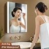KWW LED Lighted Bathroom Medicine Cabinet with Sockets & USBs, Defogger, Dimmable, 3 Color Light Makeup Mirror, Easy to Install, Wall Mounted Cabinet (Left hinge-21 * 28)