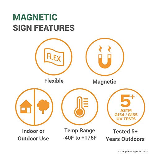 ComplianceSigns.com Spill Kit Inside Sign, 5x3.5 in. 4-Pack Magnetic for Facilities