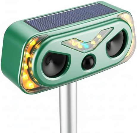2026 Upgraded Solar Ultrasonic Animal Repellent Outdoor