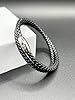 KAROO EARTH JEWELLERY Mens Leather Wrap Bracelet With Strong Stainless Steel Magnetic Clasp - Genuine Leather | 5mm Braided Double Wrap Men's Premium Bracelet (Black, 23cm (Large Wrist)) #4