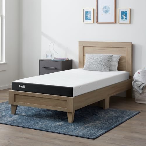 Lucid® 5' Firm Gel Memory Foam Mattress – Bamboo Charcoal & Cooling Gel – Fiberglass Free –...