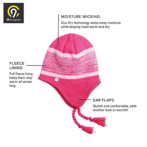C9 Champion Kids' Peruvian Hat With Ear Flaps And Fleece Lining, Pink Peruvian, Girls' #TOP3