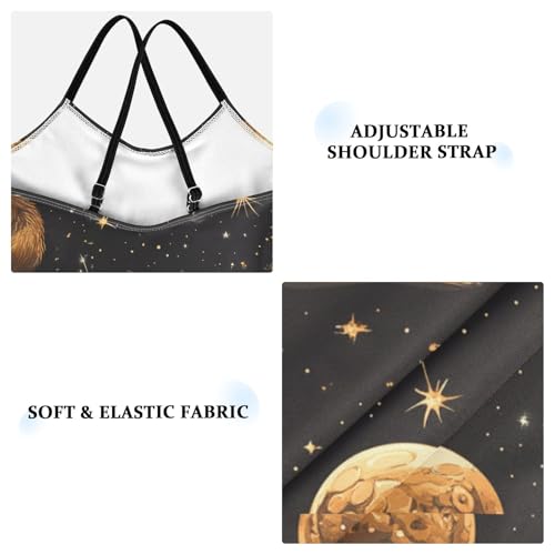 Pigsaly Girls One Piece Swimsuits Capybara in Space Kids Cross Back Swimwear Toddler Beach Sport Bathing Suit 3T3