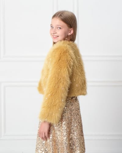 Image of BOLEROSE Girls Faux Fur Bolero Jacket