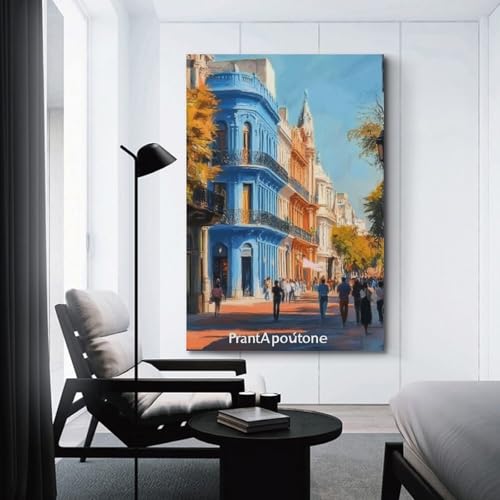 Poster Buenos Aires toile vintage grand format chambre - 3