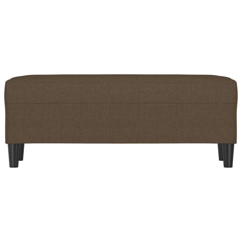 Banco marrón 100 x 35 x 41 cm de tela con funda resistente y acolchado de espuma gruesa para mayor comodidad como reposapiés o banco de cama en
