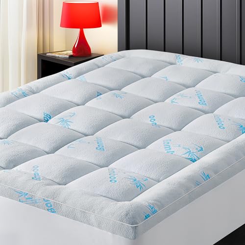 KELTARO Mattress Topper Queen Size,Viscose Made from Bamboo Extra Thick Mattress Pad 8-21