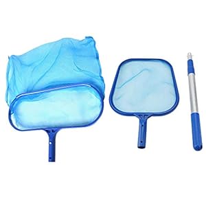 Zitainn Zwembad skimmer net set, 1 stuks diep blad skimmer net, 1 stuks bladhark, 1 stuks aluminium telescopische steel…