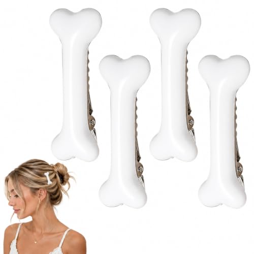 Pinzas para cabello hueso, 4 piezas miniatura 1