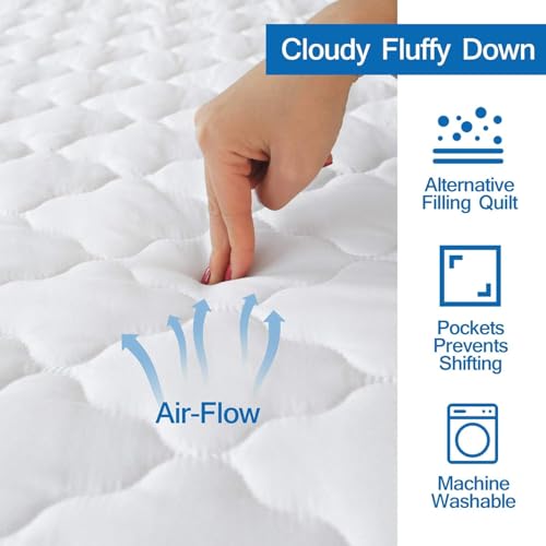 Sofa Bed Queen Mattress Pad Waterproof Mattress Protector, Sleeper Sofa Mattress Cover 60" X 72" X 8" Fitted for Queen Size Sofa Bed, Deep Pocket Mattress Topper, White (Cover Only) by Coldwind - Image 3