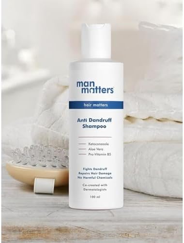 Man Matters Ketoconazole Anti Dandruff Shampoo | Removes Dandruff and Helps with Itching & Irritation (Visible Results) | Strong & Smooth Hair | Improves Overall Scalp Health | 100ml : Amazon.in: Beauty