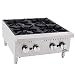 24" Freestanding Commercial Gas Cook Stove Range with 4 Burners, Cook Rite Stainless Steel Gas Hot Plate Burner- 100000 BTU