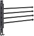 Towel racks UOMUN Obrotowy aluminiowy wieszak na ręczniki samoprzylepny łazienkowy montowany na ścianie czarny uchwyt na ręczniki do toalety kuchni hotelu