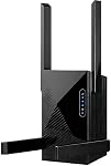 WiFi Extender Signal Booster New Gen 5X Faster Than Ever Signal Amplifier for Home, Longest Range Internet Boosters WiFi Repeater with Ethernet Port Coverage up to 10000 Sq. Ft (Black)