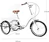 VonVVer 20" Adult Tricycle - 3 Wheel Cruiser Bikes, Cycling Pedal Bike with Basket Height Adjustable Single Speed Cargo Tricycle for Adult Elderly Senior Outdoor Sports Shopping #1