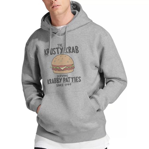 Sweat à capuche Bob l'Éponge Krabby Patties mixte en coton confortable