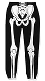uideazone Boys Skeleton Pants with Drawstring 3D Printed Halloween Sweatpants for Girls Size 8 9 Spring Novelty Skeleton Activewear Joggers for Youth Exercise Home Party Clothes