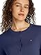 Tommy Hilfiger Damen Strickjacke Cardigan Jersey Fine mit Knopfleiste, Blau (Dark Night Navy), M