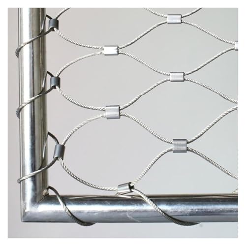 Malla de seguridad flexible en acero inoxidable de 3 x 4 m con hueco de 10 x 10 cm 2