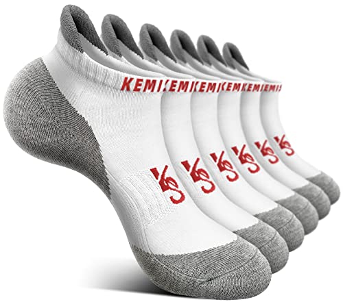 Image of BULLIANT Socks For Women 6Pairs-Womens Athletic Ankle Socks No Show Cushioned for Walking Running-Compression Arch Support