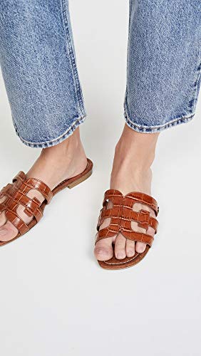 Image of Sam Edelman Women's Bay Classic Slide Sandal, Warm Mahogany,8.5