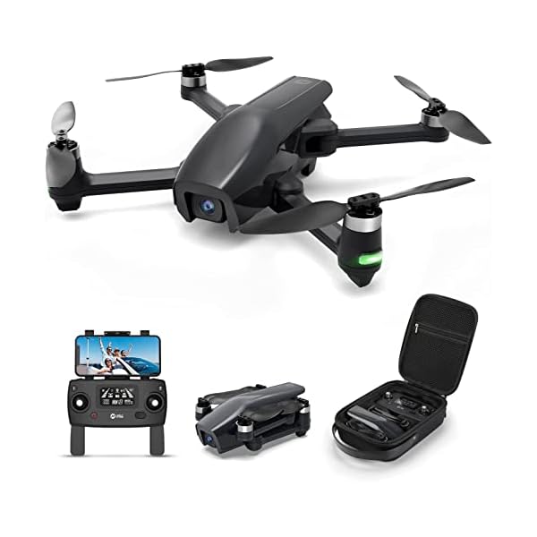 Holy Stone HS710 Faltbare Drohne mit 4K UHD Kamera 5G FPV, Bürstenlos GPS RC Quadcopter, Optical Flow System Intelligente Rückkehr Follow-Me Tap&Fly POI mit Tragekoffer für Anfänger Junge Erwachsene