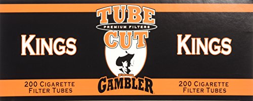 Gambler Tube Cut Regular King Size Ryo Cigarette Tubes 200Ct Box (5 Boxes) #TOP4