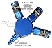 YOTOO 3-Way Air Manifold, Air Hose Splitter with Aluminum 3 Universal Quick Connect Couplers and 1/4