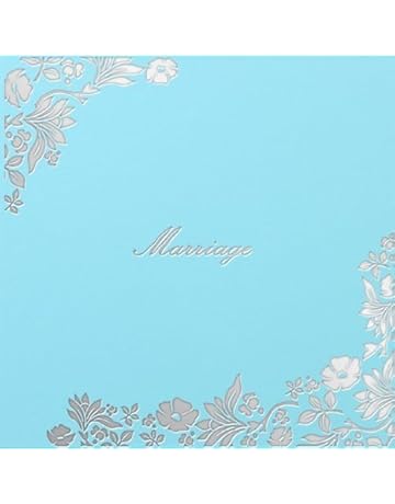 Amazon 花嫁の手紙台紙 3ページタイプ 花柄 Marriage ブルーグリーン シルバー箔 両親贈呈 手紙 新婦 披露宴で両親に感謝を伝える花嫁からの手紙台紙 両親贈呈 便箋 手紙と一緒に思い出の写真や前撮り写真を貼って贈る レターセット 両親への手紙 結婚式 披露宴
