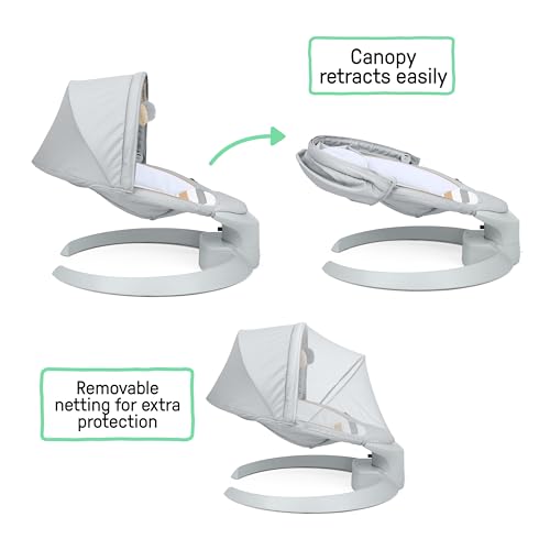 Ingenuity Inlighten Bounce & Sway Baby Swing, Newborn to 9 Months, Pebble - image 6