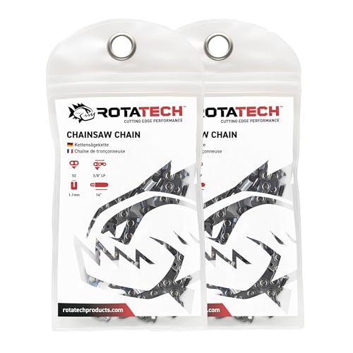 x2 (Two) Genuine Rotatech Chainsaw Chain 35CM 52 Links to Suit Bosch AKE35, AKE35S, AKE35-17S, AKE35-18S, AKE35-19S, AKE35SDS COMPARES to 1604730001
