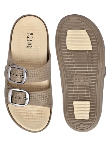 Image of BLISS BALANCE SUPER SOFT Comfortable with Adjustable Strap Flip-Flops Women's & Girl's Cushioned |Waterproof Anti Skid & Lightweight OUT Door & IN Door Slipper INDIGO11