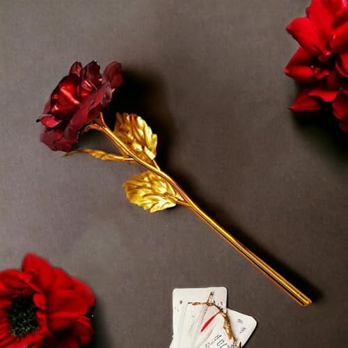 ascension Plastic Red Rose for Valentine Day Gift Artificial Flower Valentine Gifts for Girlfriend Boyfriend Husband Wife Valentine Week Rose Day Gifts Rose Flower for Loved Once