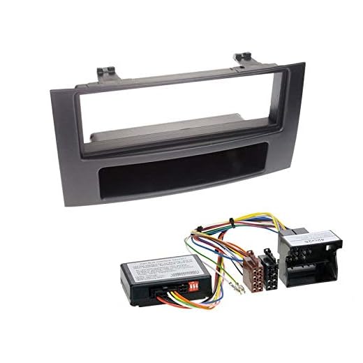 1 Din radiomonteringssats med rattfjärrkontroll för VW Touareg (7 L) 10/2002-04/2010 svart