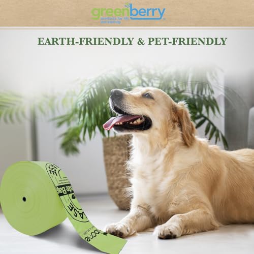 Image of Greenbone BioBase Pull and Go Poop Bags 300 Bag Roll Unscented For Home or Yard Box Dispenser